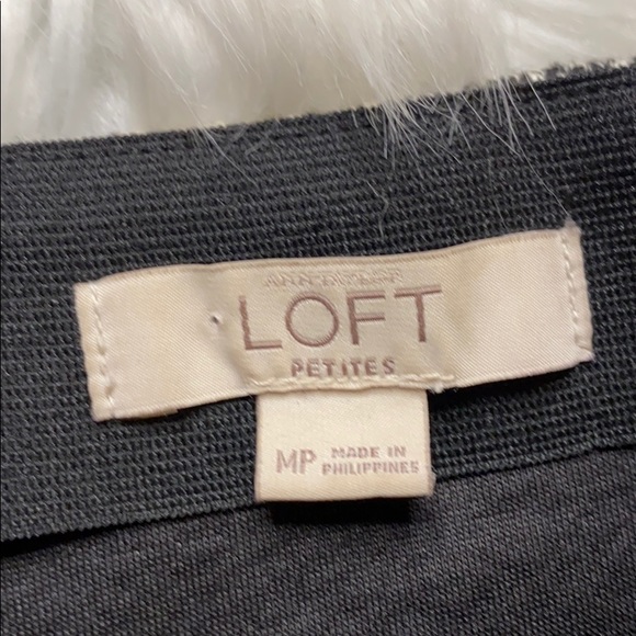 Loft Petite Black/White Skater Skirt, Size MP - Picture 3 of 6